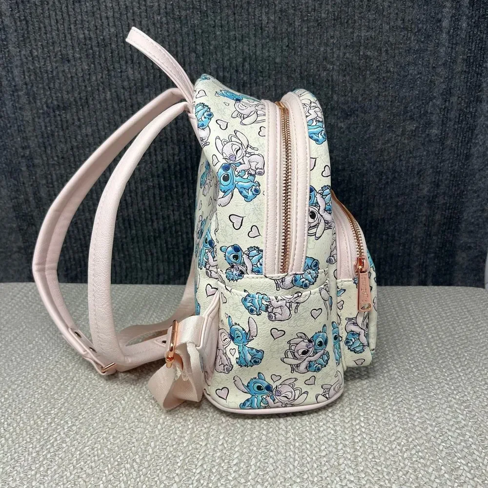 Loungefly Disney Parks Exclusive Mini Backpack Lilo & Stitch Angel Hearts Bag